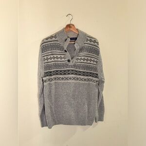 Men’s Alan Flusser Lambswool Blend Knit Sweater - Size L